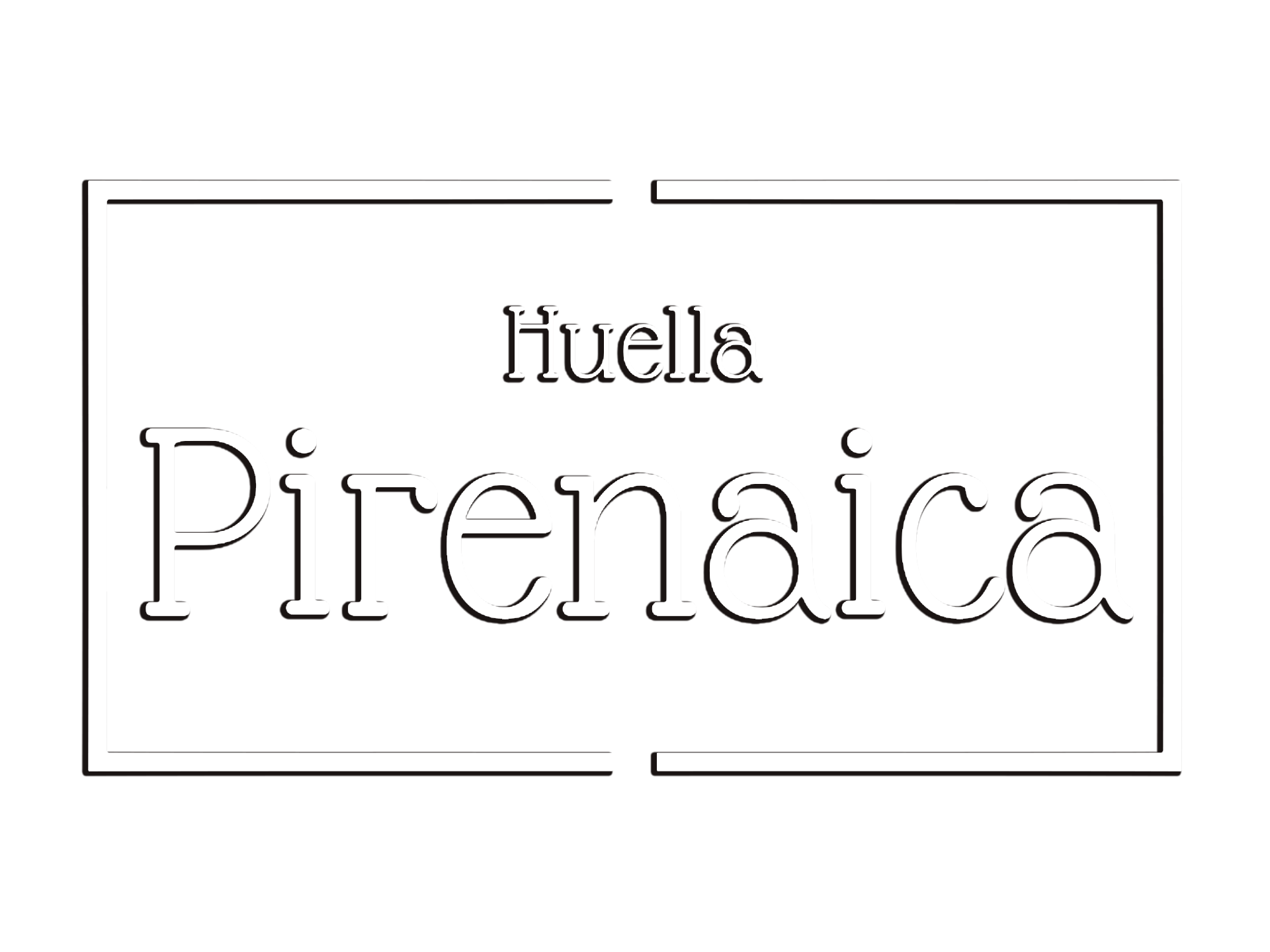 Logo de Huella Pirenaica Rutas Guiadas por el Pirineo Aragonés en blanco